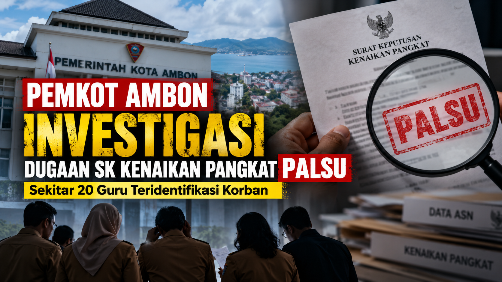 Pemkot Ambon Investigasi Dugaan SK Kenaikan Pangkat Palsu, Sekitar 20 Guru Teridentifikasi Korban